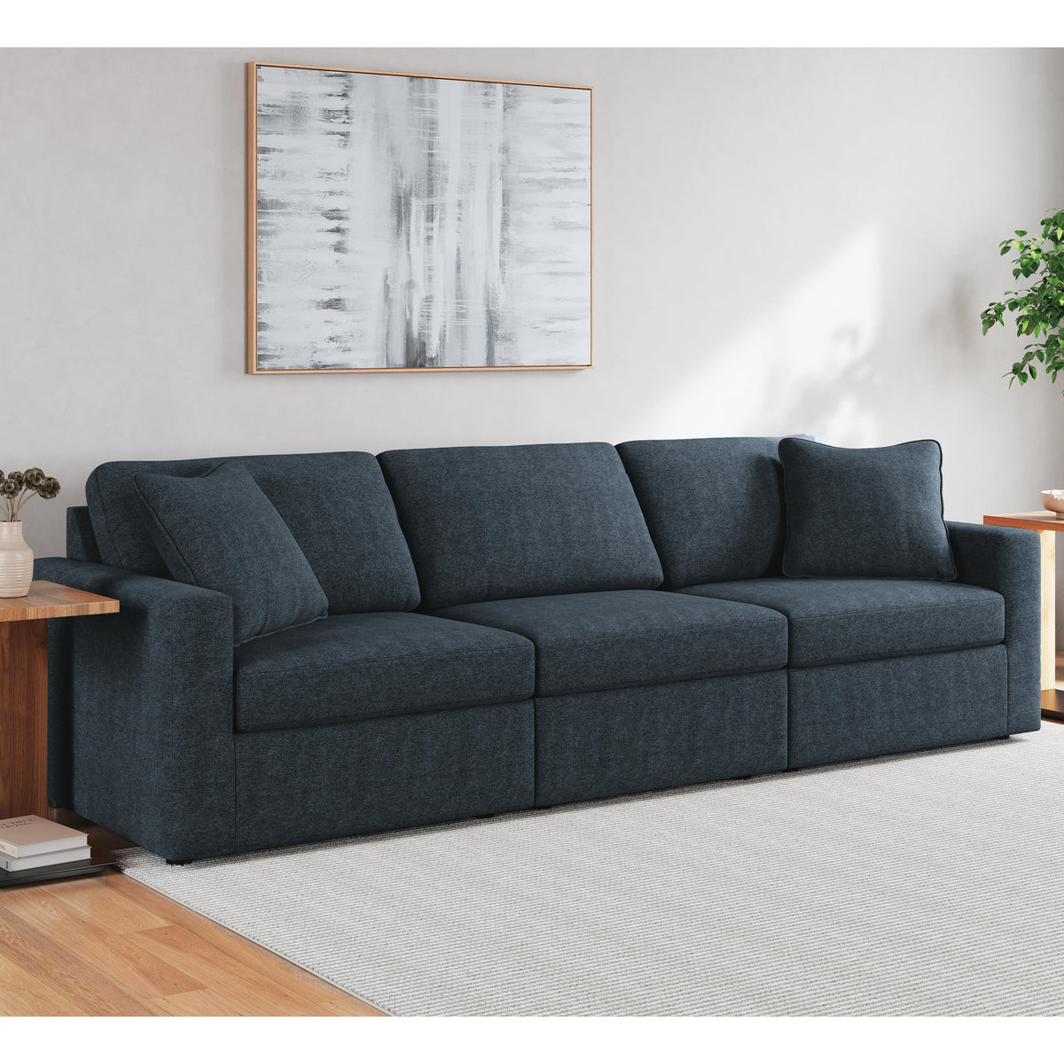 Modmax 3-Piece Sectional Sofa, 2-Piece Sectional Loveseat and Swivel Glider Recliner