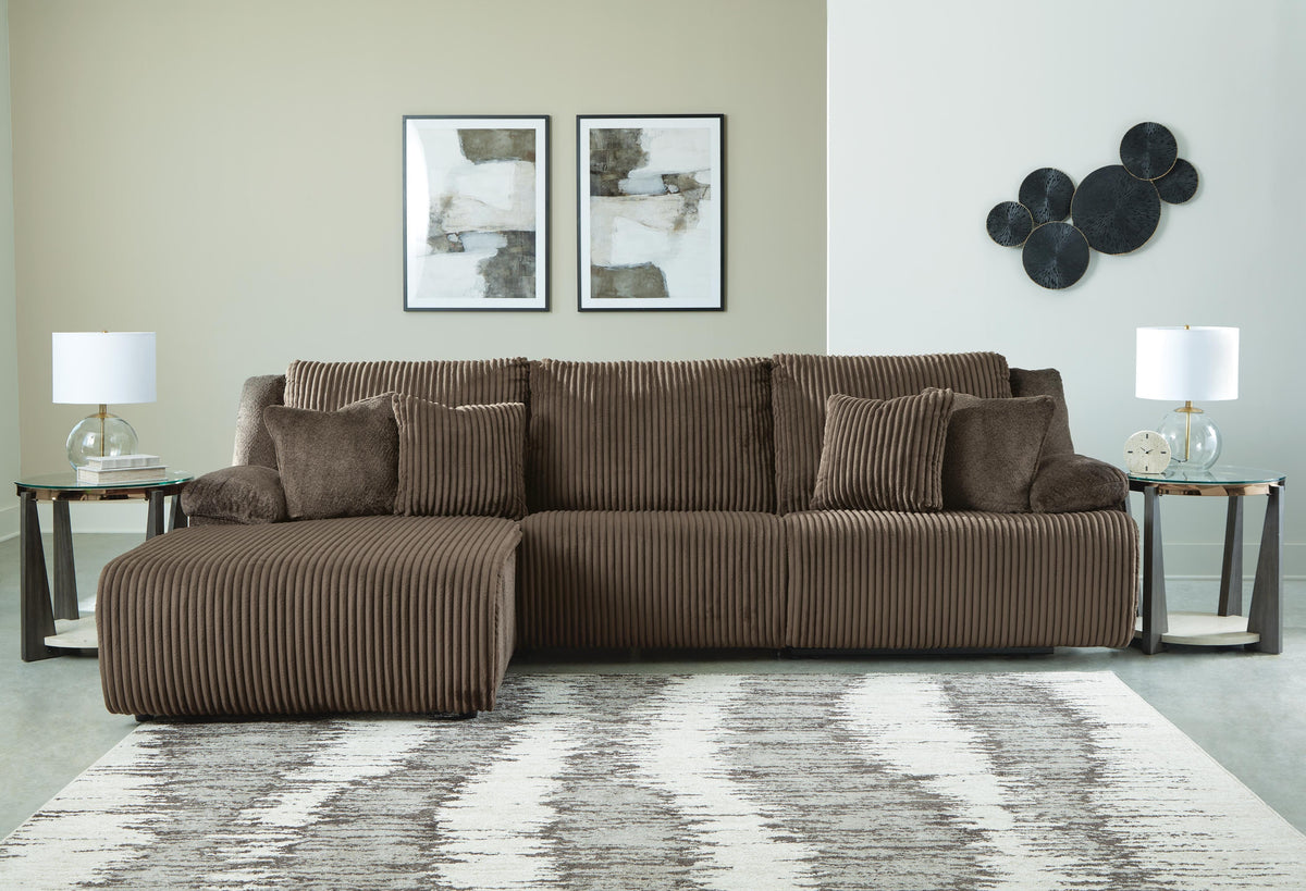 Top Tier 3-Piece Reclining Sectional Sofa Chaise
