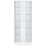 Cabra 4-door LED Curio Display Cabinet White High Gloss