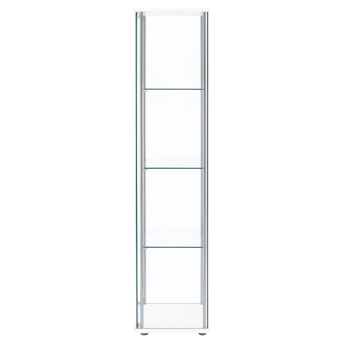 Bellatrix 3-shelf Clear Glass Curio Cabinet White