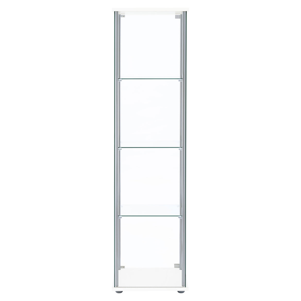 Bellatrix 3-shelf Clear Glass Curio Cabinet White