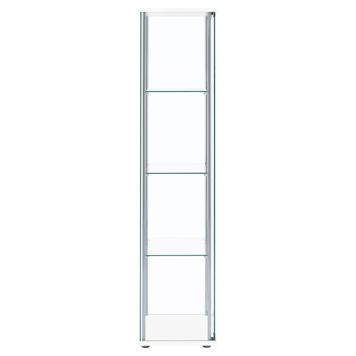 Bellatrix 3-shelf Clear Glass Curio Cabinet White