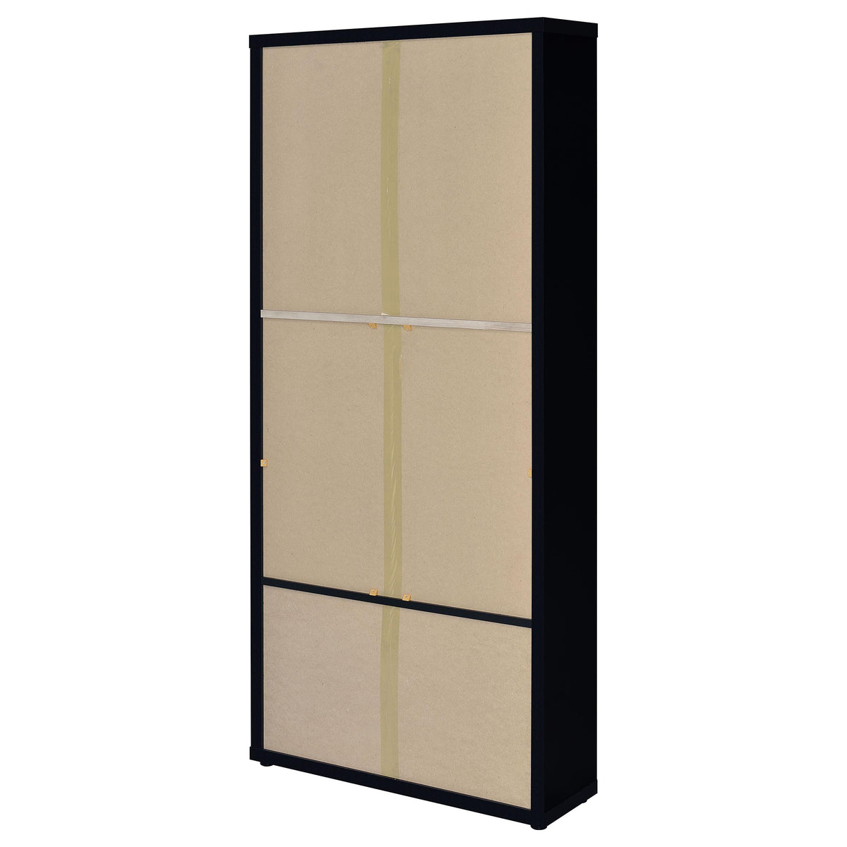 Hawthorne 3-shelf Glass Door Cabinet with Drawers Black