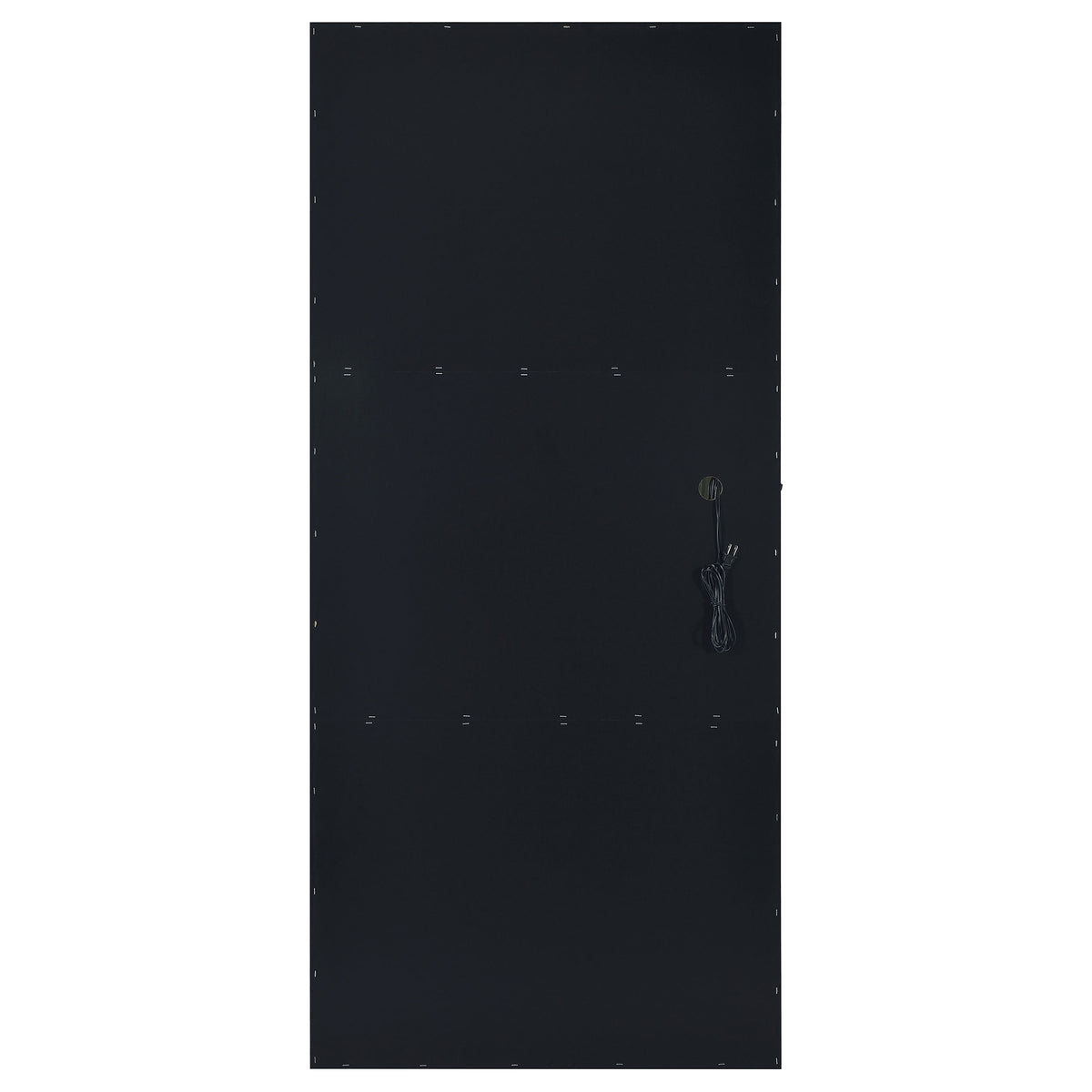 Zayan 32 x 71 Inch Floor Mirror LED Lighting Black High Gloss