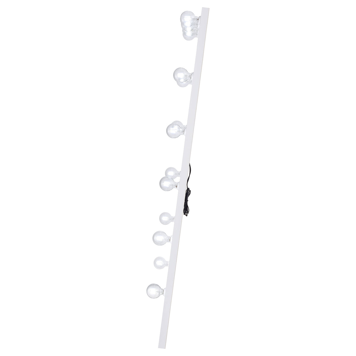 Zayan 32 x 71 Inch Floor Mirror LED Lighting White High Gloss