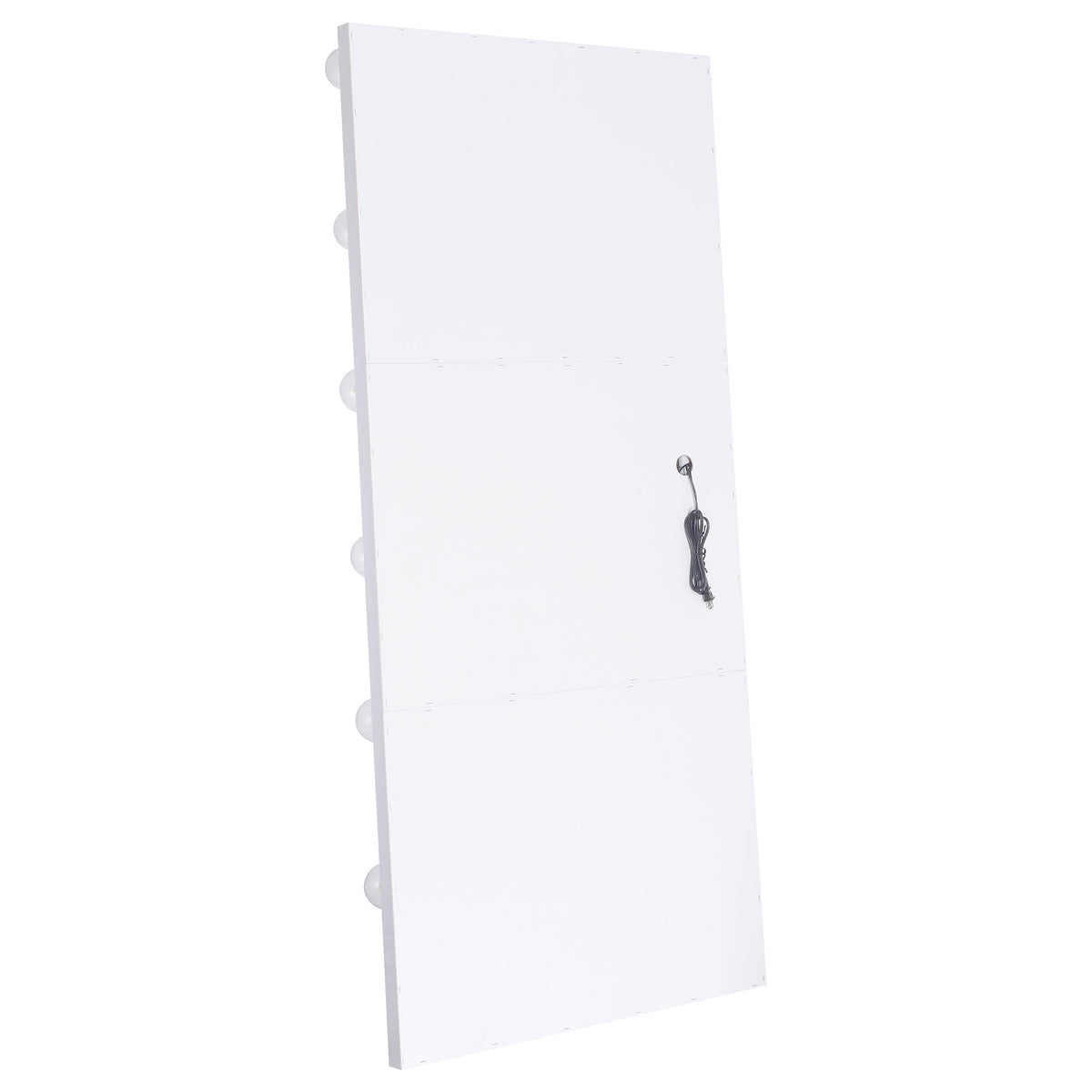 Zayan 32 x 71 Inch Floor Mirror LED Lighting White High Gloss