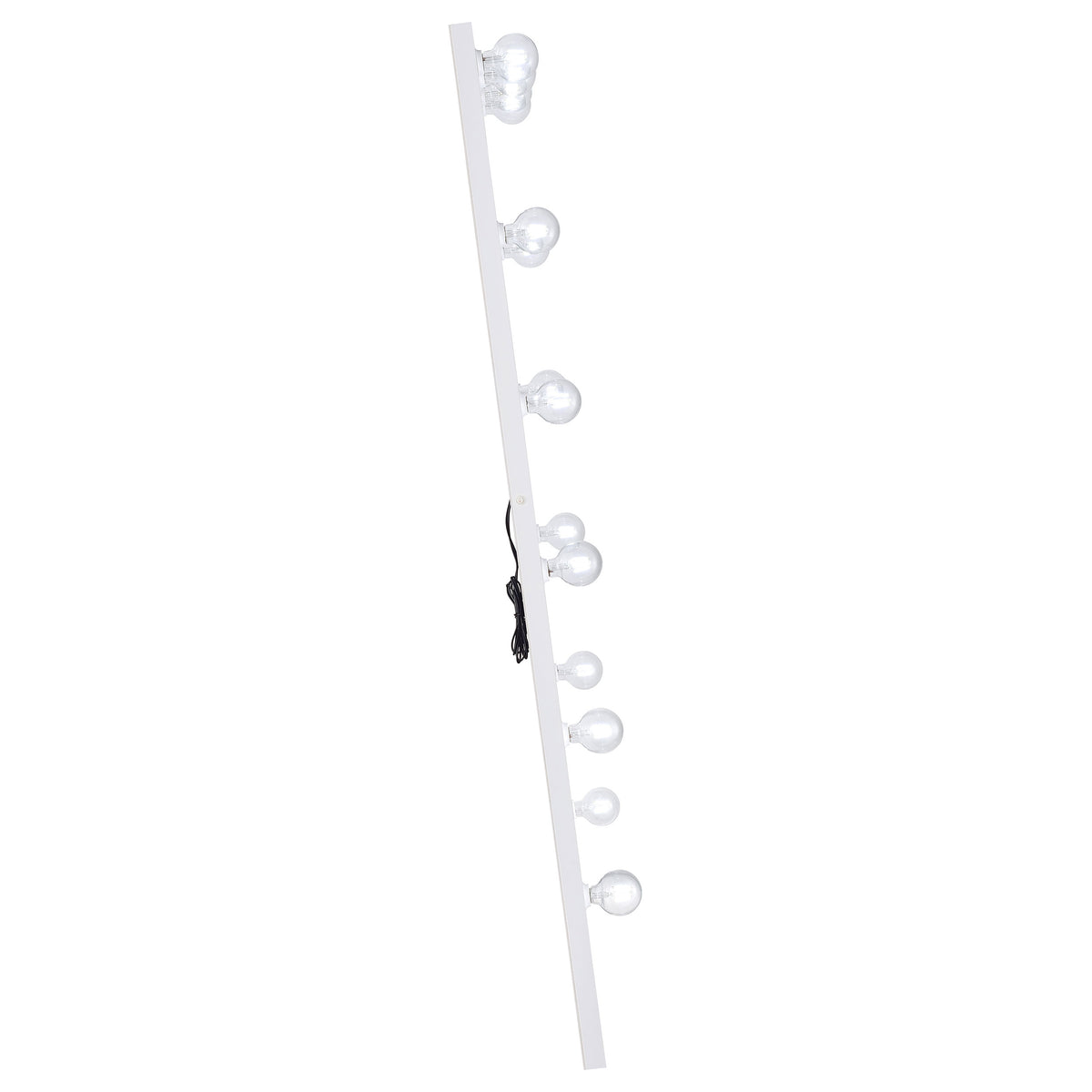 Zayan 32 x 71 Inch Floor Mirror LED Lighting White High Gloss
