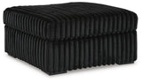 Midnight-Madness 3-Piece Sectional, Chaise and Oversized Accent Ottoman