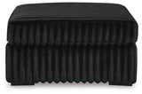 Midnight-Madness 2-Piece Sectional and Oversized Accent Ottoman