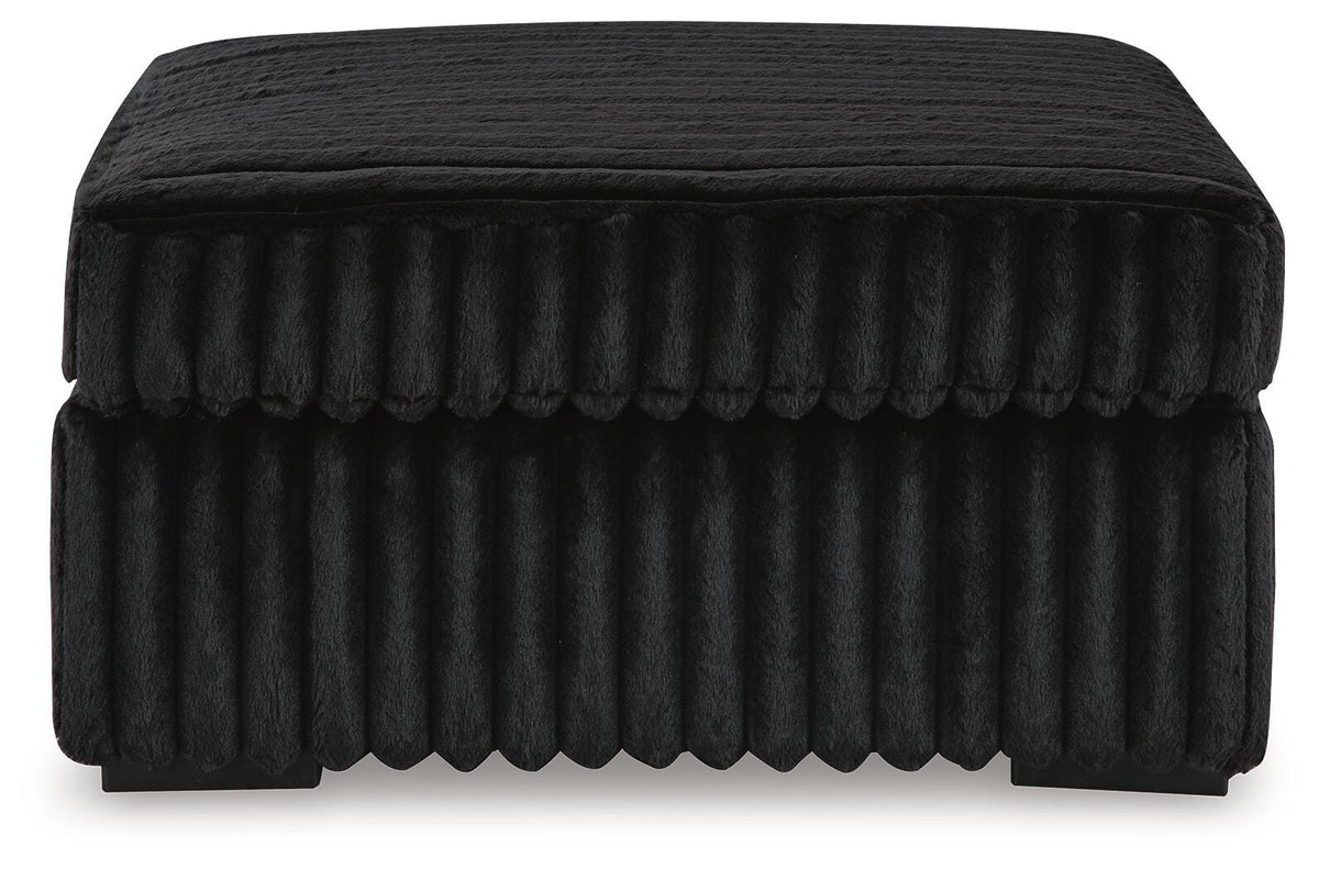 Midnight-Madness Oversized Chaise and Oversized Accent Ottoman