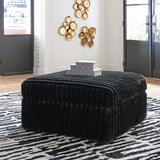 Midnight-Madness 2-Piece Sectional and Oversized Accent Ottoman