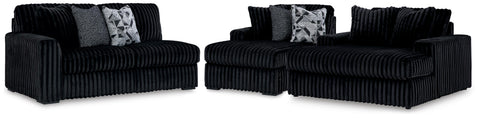 Midnight-Madness 2-Piece Sectional and Oversized Chaise