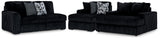Midnight-Madness 2-Piece Sectional and Oversized Chaise