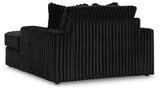 Midnight-Madness 2-Piece Sectional and Oversized Chaise