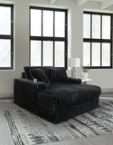 Midnight-Madness 4-Piece Sectional and Oversized Chaise