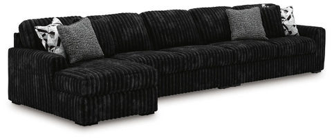 Midnight-Madness Onyx 3-Piece Sectional with Left-Arm Facing Chaise