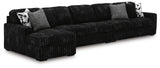 Midnight-Madness 3-Piece Sectional with Chaise