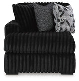 Midnight-Madness 3-Piece Sectional with Double Chaise and Ottoman