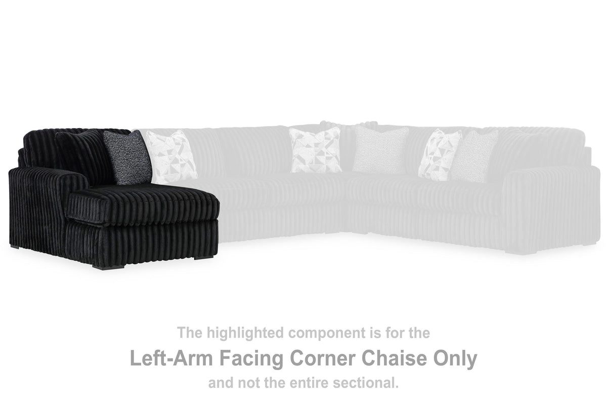 Midnight-Madness Left-Arm Facing Corner Chaise