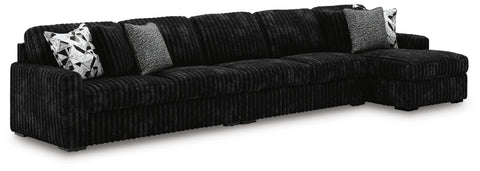 Midnight-Madness 3-Piece Sectional with Chaise