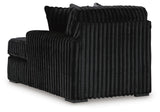 Midnight-Madness 3-Piece Sectional with Double Chaise and Ottoman