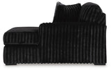 Midnight-Madness 2-Piece Sectional and Oversized Accent Ottoman