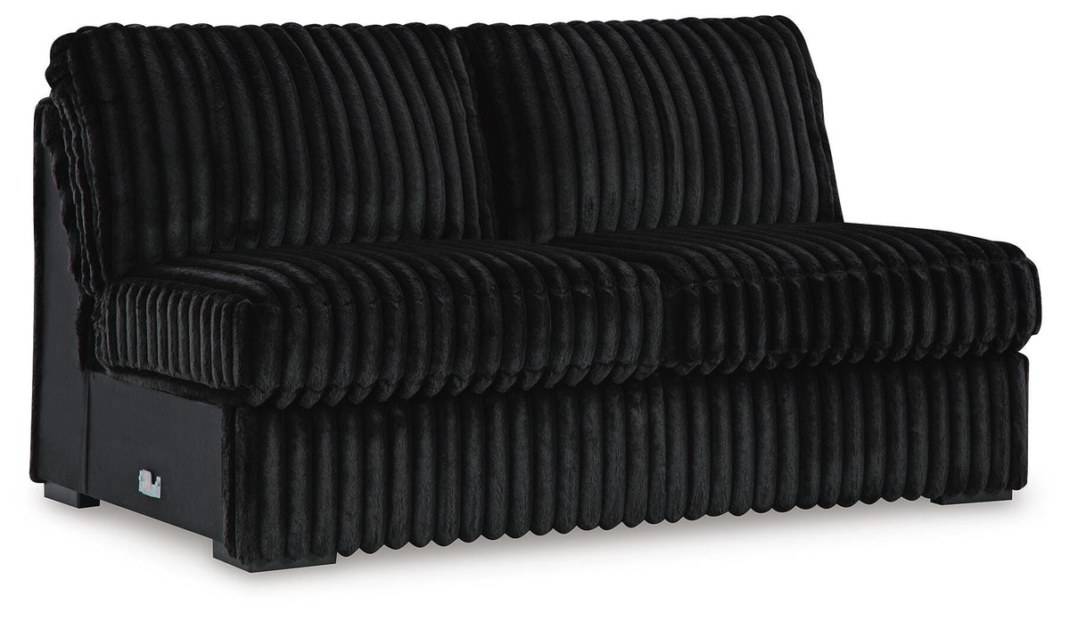 Midnight-Madness 3-Piece Sectional with Double Chaise and Ottoman