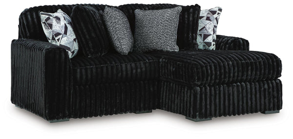Midnight-Madness Onyx 2-Piece Sectional with Right-Arm Facing Chaise
