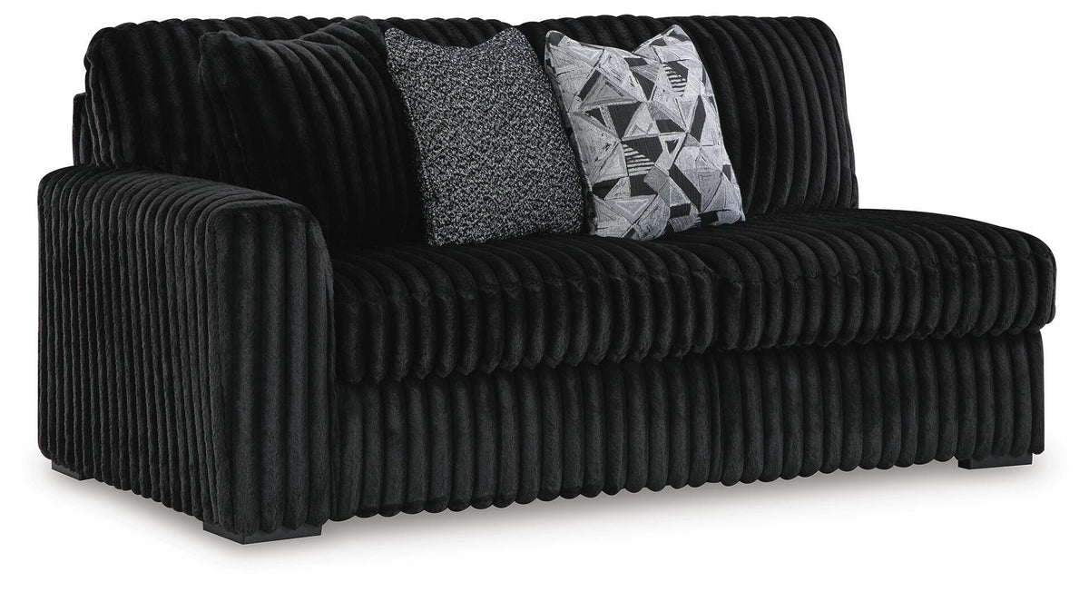 Midnight-Madness 4-Piece Sectional and Oversized Chaise