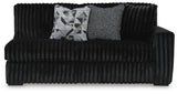 Midnight-Madness 3-Piece Sectional, Chaise and Oversized Accent Ottoman