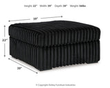 Midnight-Madness 3-Piece Sectional and Oversized Ottoman