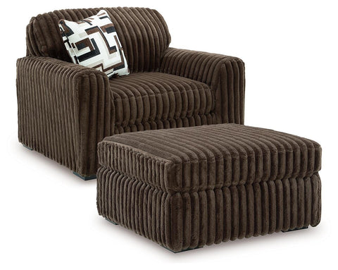 Midnight-Madness Oversized Chair and Ottoman