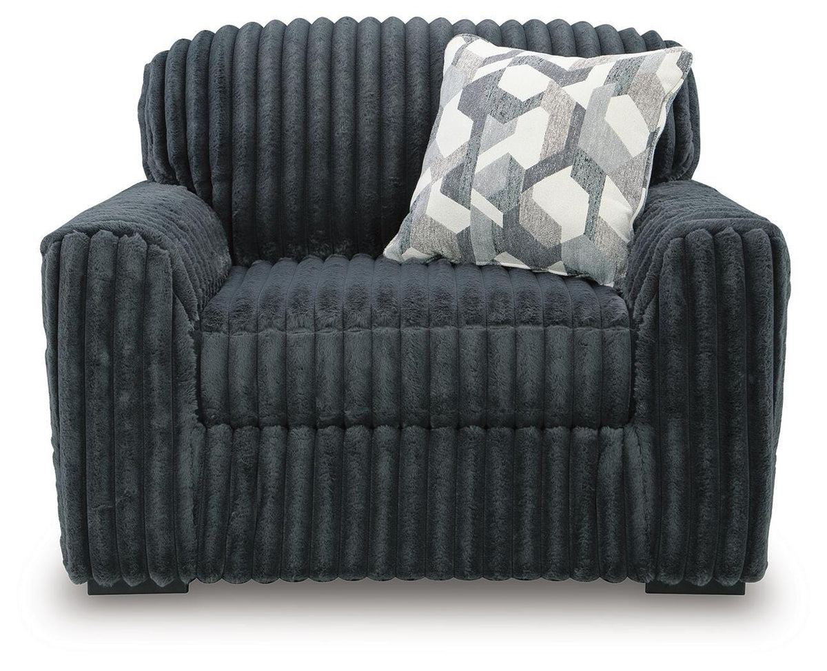 Midnight-Madness Sofa and Oversized Chair
