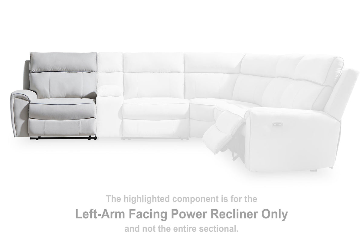 Social Pointe Left-Arm Facing Power Recliner