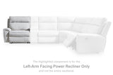 Social Pointe Left-Arm Facing Power Recliner