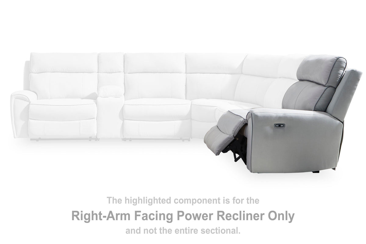 Social Pointe Right-Arm Facing Power Recliner