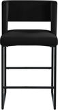 Caleb Velvet Upholstered Counter Stool — 970-C - Black - 970Black-C alternate view 4