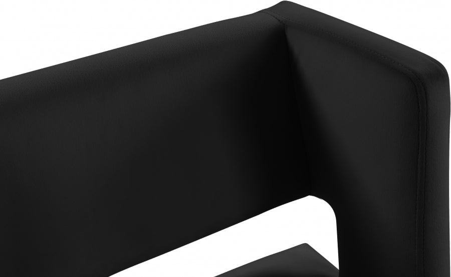 Caleb Velvet Upholstered Counter Stool — 970-C - Black - 970Black-C alternate view 5