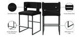 Caleb Velvet Upholstered Counter Stool — 970-C - Black - 970Black-C Infographic