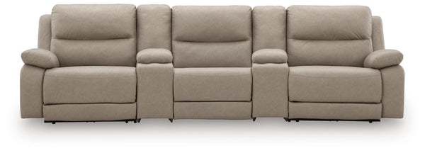 Narwhal Place 5-Piece Reclining Sectional with Storage Consoles