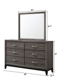 Akerson Gray Bedroom Mirror (Mirror Only) - Crown Mark | Olivia Furniture