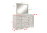 Alexandria Antique White Dresser Mirror (Mirror Only) - Crown Mark | Olivia Furniture