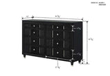 Armany Black Velvet Upholstered Bedroom Set
