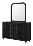 Armany Black Velvet Upholstered Bedroom Set
