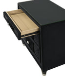 Armany Black Velvet Upholstered Bedroom Set