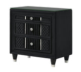 Armany Black Velvet Upholstered Bedroom Set