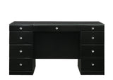 Avery Black Makeup Vanity Set with Lighted Mirror - Crown Mark | Olivia Furniture