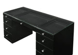 Avery Black Makeup Vanity Set with Lighted Mirror - Crown Mark | Olivia Furniture