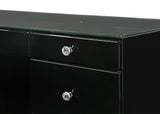 Avery Black Makeup Vanity Set with Lighted Mirror - Crown Mark | Olivia Furniture