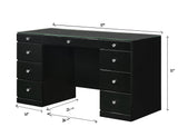 Avery Black Makeup Vanity Set with Lighted Mirror - Crown Mark | Olivia Furniture